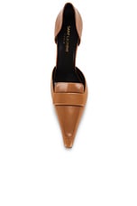 Saint Laurent Stone Pump in Dark Macadamia, view 4, click to view large image.