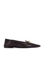 Saint Laurent Chris Flat in Harris Eagle Brown, view 1, click to view large image.