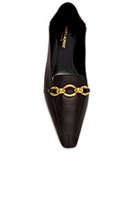 Saint Laurent Chris Flat in Harris Eagle Brown, view 5, click to view large image.