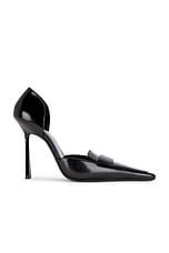 Saint Laurent Stone Pump in Nero, view 1, click to view large image.