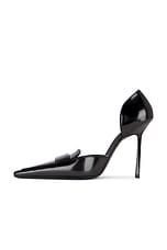 Saint Laurent Stone Pump in Nero, view 5, click to view large image.