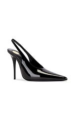 Saint Laurent Mug Slingback Pump in Nero, view 2, click to view large image.