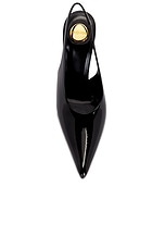 Saint Laurent Mug Slingback Pump in Nero, view 4, click to view large image.