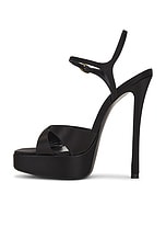 Saint Laurent Arancha Sandal in Nero, view 5, click to view large image.