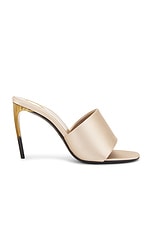 Saint Laurent Bridget Mule in Partridge Pink, view 1, click to view large image.