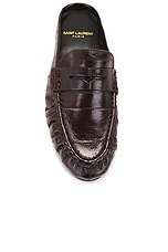 Saint Laurent Peg Loafer in Burnt Brown, view 4, click to view large image.