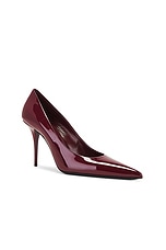 Saint Laurent Norma Pump in Grenat, view 2, click to view large image.