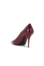 Saint Laurent Norma Pump in Grenat, view 3, click to view large image.