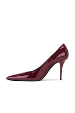 Saint Laurent Norma Pump in Grenat, view 5, click to view large image.