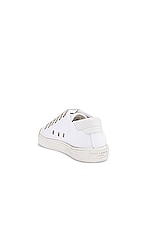 Saint Laurent Malibu Sneakers in Optic White, view 3, click to view large image.