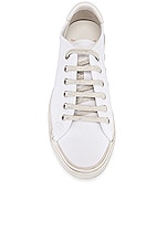 Saint Laurent Malibu Sneakers in Optic White, view 4, click to view large image.