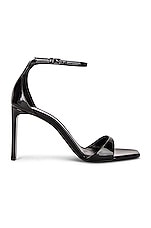 Saint Laurent Bea Sandals in Noir, view 1, click to view large image.