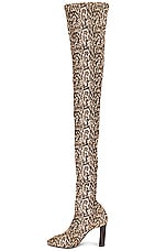 Saint Laurent Moon Boots in Beige Vintage, view 5, click to view large image.