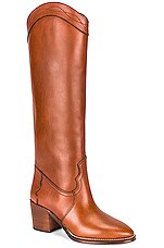 Saint Laurent Kate Boots in New Papaya, view 2, click to view large image.