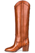 Saint Laurent Kate Boots in New Papaya, view 5, click to view large image.