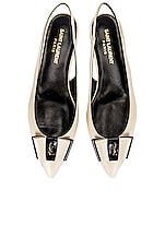 Saint Laurent Anais Ballerina Flats in Perle & Marine, view 1, click to view large image.