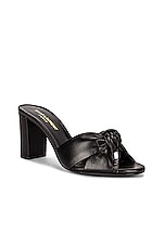 Saint Laurent Bianca Mules in Noir, view 2, click to view large image.