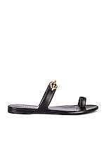Saint Laurent Jota Maillon Sandals in Nero, view 1, click to view large image.