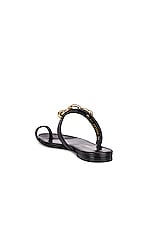 Saint Laurent Jota Maillon Sandals in Nero, view 3, click to view large image.