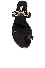 Saint Laurent Jota Maillon Sandals in Nero, view 4, click to view large image.