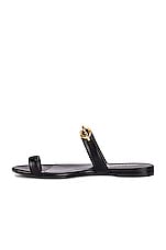 Saint Laurent Jota Maillon Sandals in Nero, view 5, click to view large image.