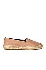 Saint Laurent Espadrille Flats in Nude, view 2, click to view large image.