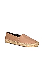 Saint Laurent Espadrille Flats in Nude, view 3, click to view large image.