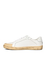 Saint Laurent Court Classic Low Top Sneakers in Blanc Optique, view 5, click to view large image.