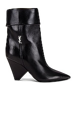 Saint Laurent Niki Booties in Nero, view 1, click to view large image.