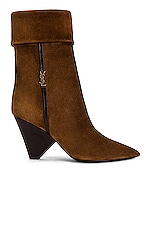 Saint Laurent Niki Booties in Dark Land, view 1, click to view large image.