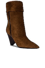 Saint Laurent Niki Booties in Dark Land, view 2, click to view large image.