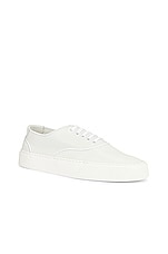 Saint Laurent Venice Low Top Sneakers in Blanc Optique, view 2, click to view large image.