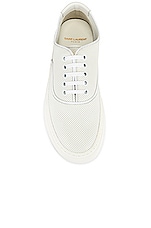 Saint Laurent Venice Low Top Sneakers in Blanc Optique, view 4, click to view large image.