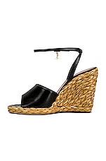 Saint Laurent Paloma Sandals in Nero, view 5, click to view large image.
