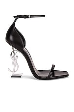 Saint Laurent Opyum YSL Heels in Nero, view 1, click to view large image.