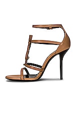 Saint Laurent Cassandra Heels in Gold Brown, view 5, click to view large image.
