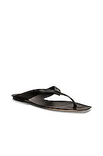 Saint Laurent Isla Slides in Nero, view 2, click to view large image.