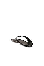 Saint Laurent Isla Slides in Nero, view 3, click to view large image.