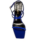 Saint Laurent Baliqua Sandals in Picasso Blue, view 4, click to view large image.