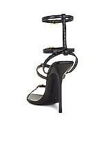 Saint Laurent Nuit Sandals in Nero, view 3, click to view large image.
