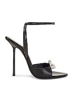 Saint Laurent Nuit Evening Sandals in Nero, view 1, click to view large image.