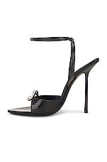 Saint Laurent Nuit Evening Sandals in Nero, view 5, click to view large image.