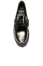 Saint Laurent Mag 15 Moccasin in Nero, view 4, click to view large image.