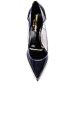 Saint Laurent Opyum Pumps in Nero & Transparent, view 4, click to view large image.