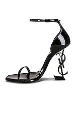 Saint Laurent Opyum 110 YSL Heeled Sandals in Nero, view 5, click to view large image.