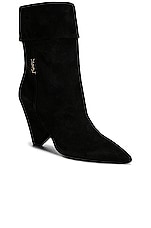 Saint Laurent Liz 85 Boots in Nero, view 2, click to view large image.