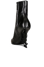 Saint Laurent Opyum 110 YSL Heeled Boots in Nero, view 3, click to view large image.
