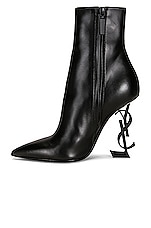 Saint Laurent Opyum 110 YSL Heeled Boots in Nero, view 5, click to view large image.