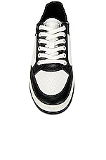 Saint Laurent SL61 Sneaker in Coffee White & Nero, view 4, click to view large image.