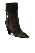 Saint Laurent Liz 85 Boots in Saddle Brown, view 2, click to view large image.